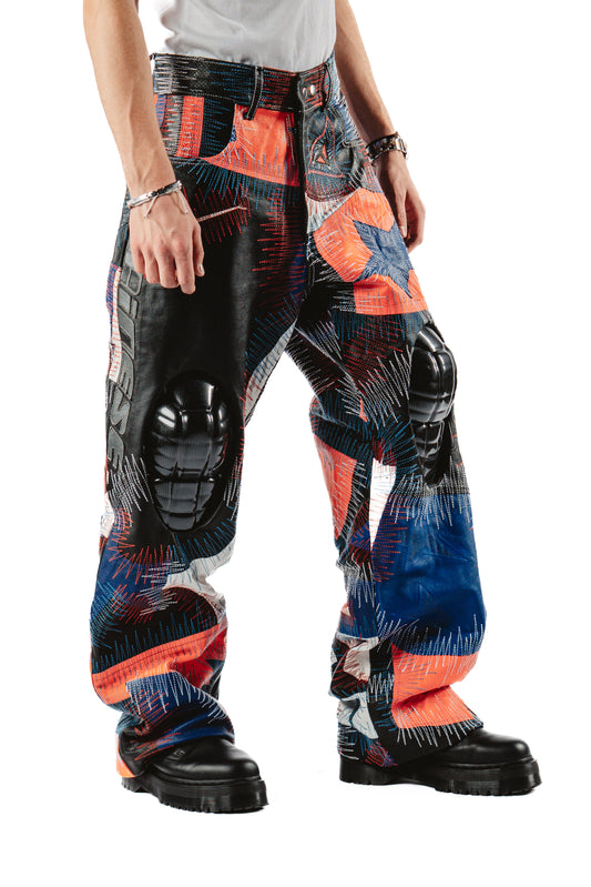 LEATHER RACING PANTS