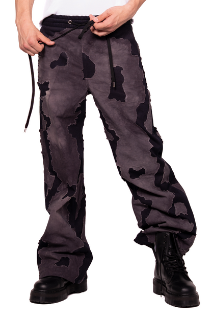 UNISEX DISTRESSED DRAWSTRING TROUSERS
