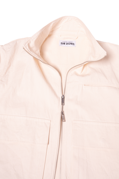 UNISEX STAND COLLAR RAW JACKET