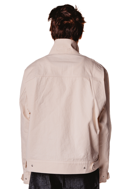 UNISEX STAND COLLAR RAW JACKET