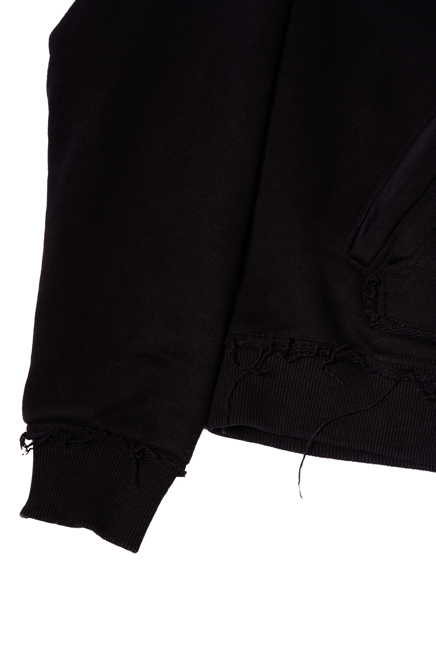 RAGLAN LOGO BLACK HOODIE