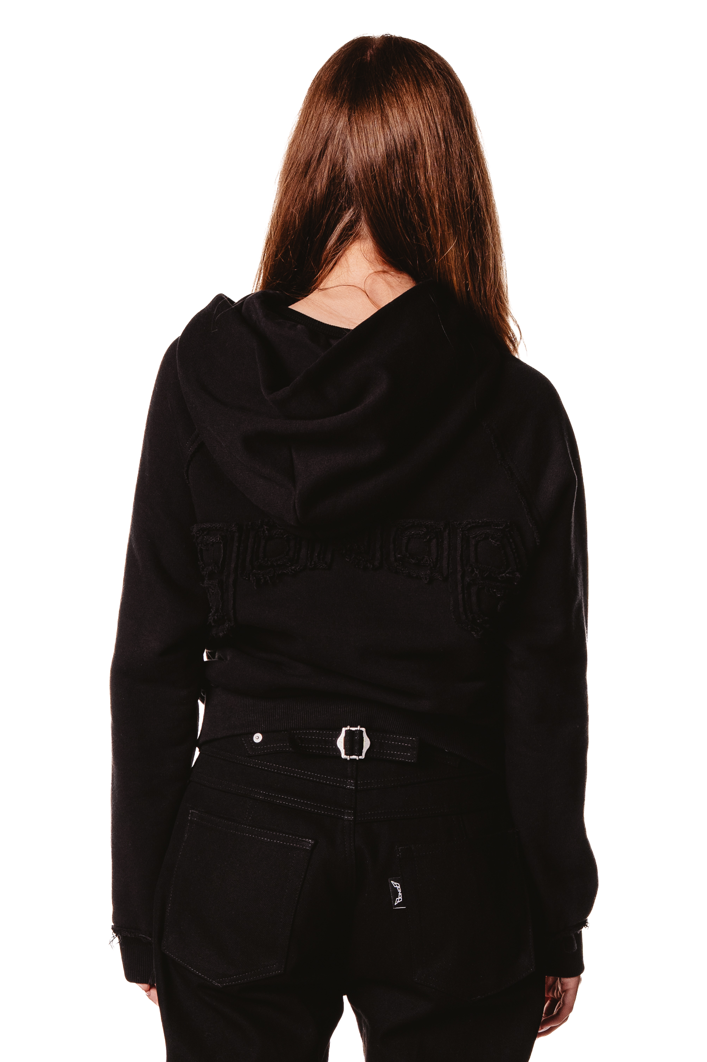 RAGLAN LOGO BLACK HOODIE