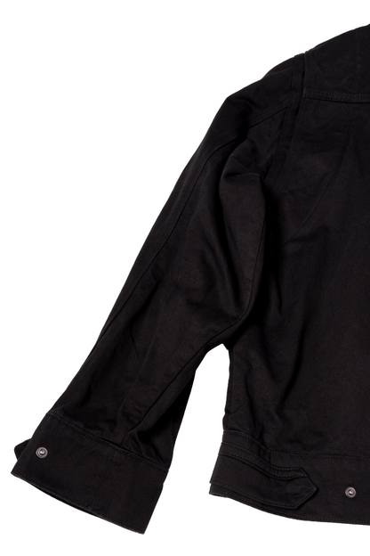 UNISEX STAND COLLAR BLACK JACKET