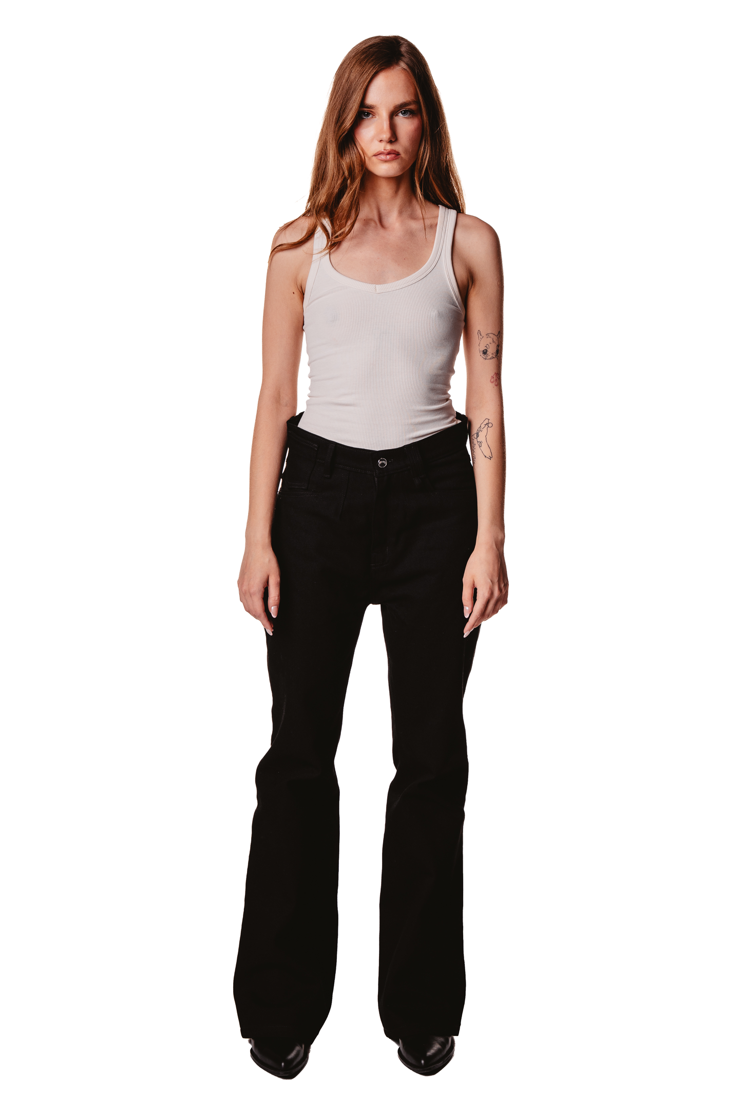 UNISEX FLARE BLACK JEAN