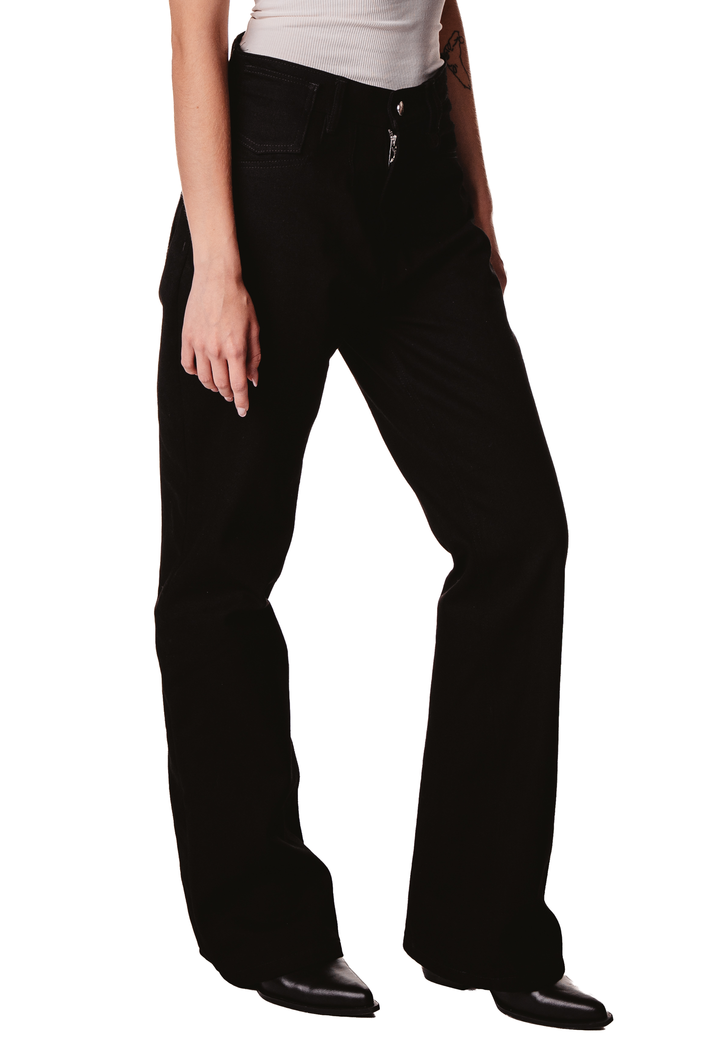 UNISEX FLARE BLACK JEAN