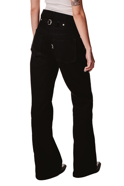 UNISEX FLARE BLACK JEAN