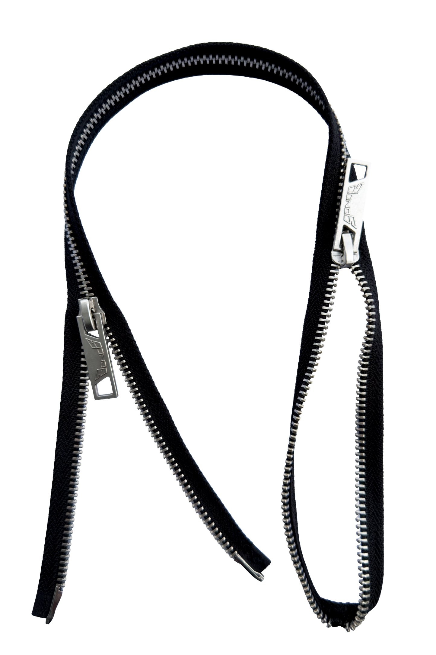 ZIPPER LOGO BLACK NECKLACE