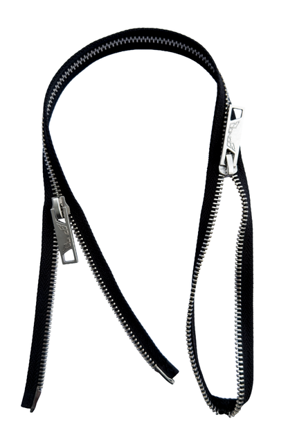 ZIPPER LOGO BLACK NECKLACE