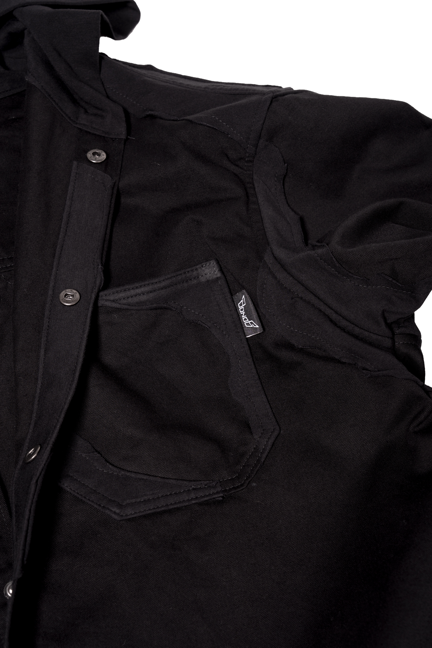 HOODED LAYERED BLACK SHIRT