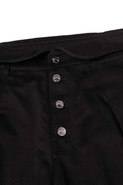 UNISEX COLLAR BLACK SHORTS