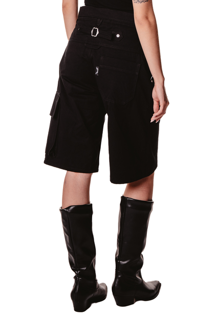 UNISEX COLLAR BLACK SHORTS