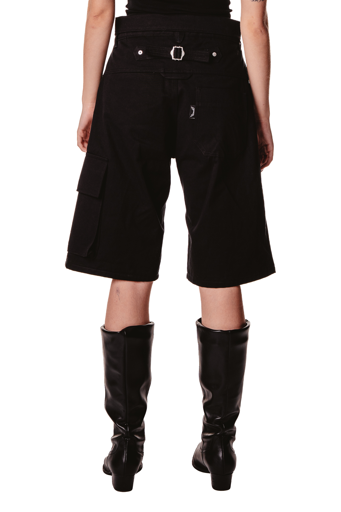 UNISEX COLLAR BLACK SHORTS