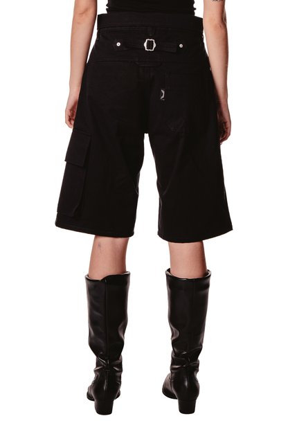 UNISEX COLLAR BLACK SHORTS