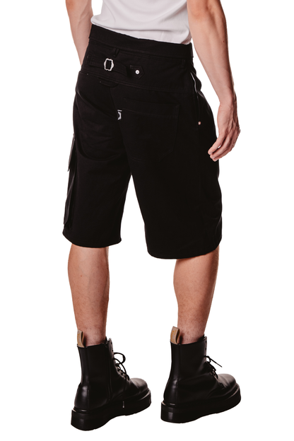 UNISEX COLLAR BLACK SHORTS