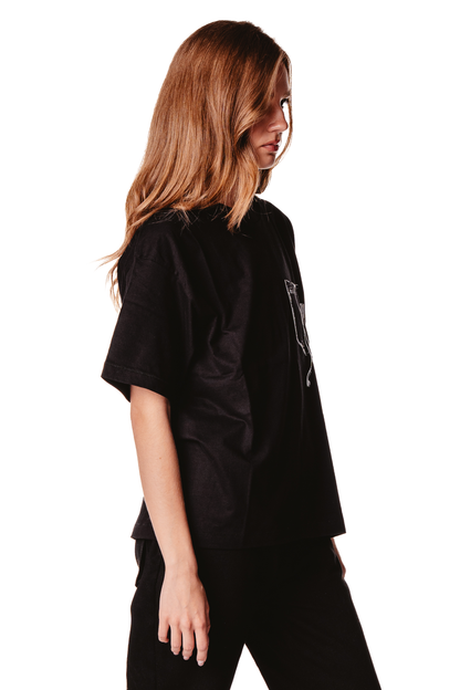 UNISEX OVERSIZED BLACK T-SHIRT