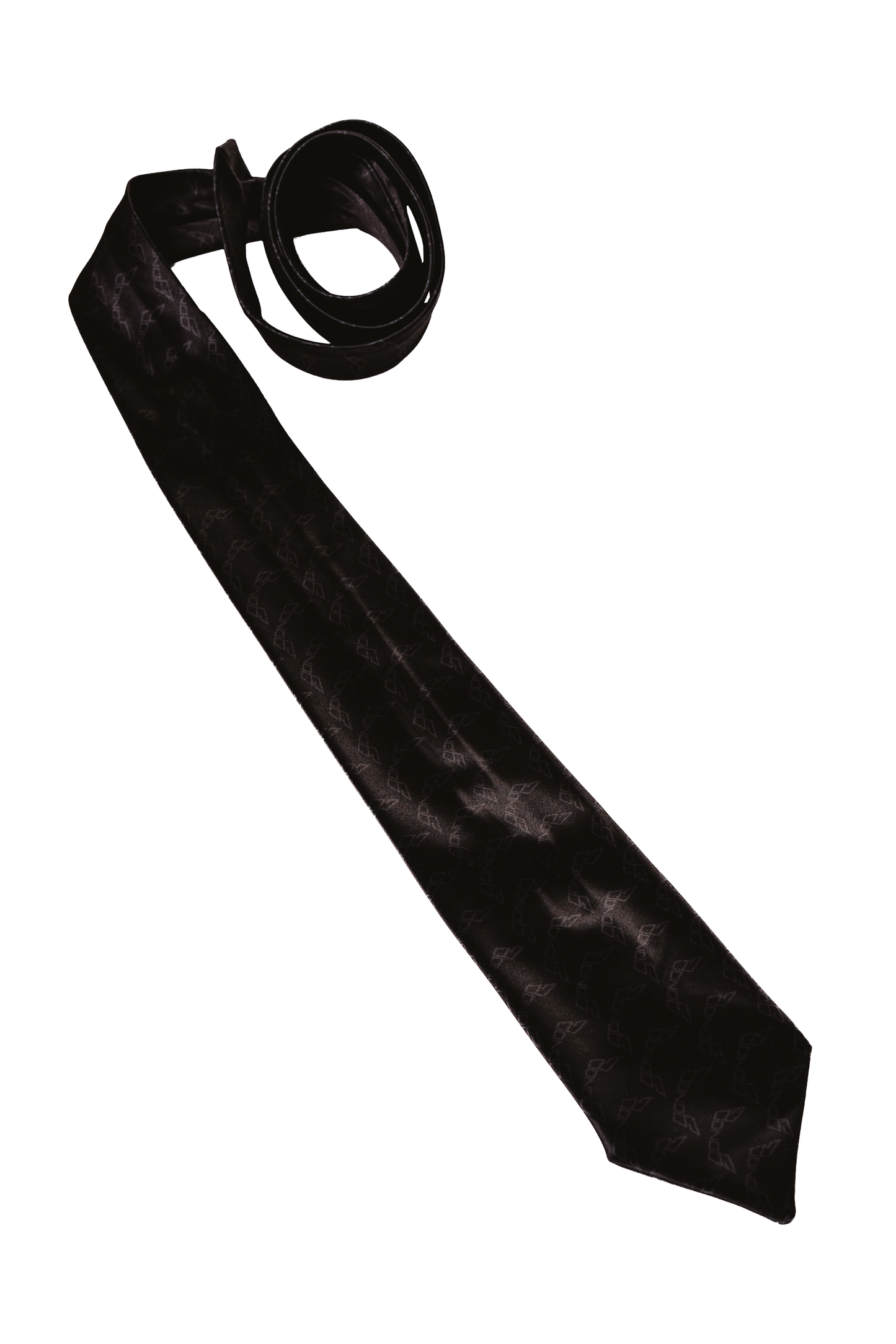 MONOGRAM PRINTED BLACK TIE