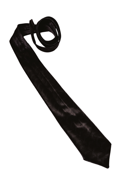 MONOGRAM PRINTED BLACK TIE