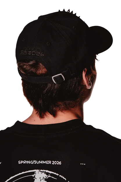 STUDDED BLACK CAP
