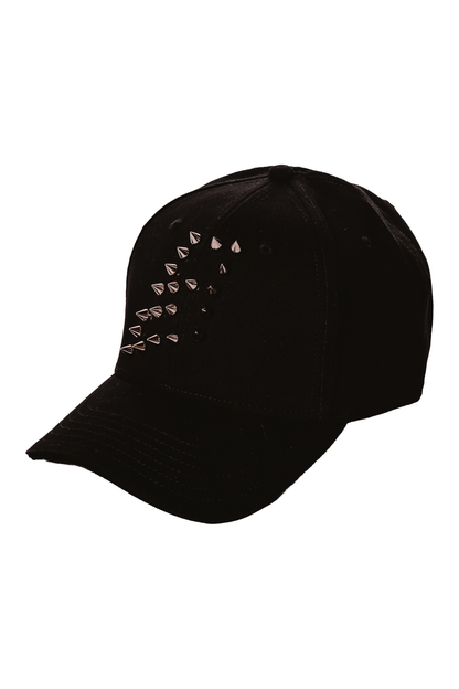 STUDDED BLACK CAP