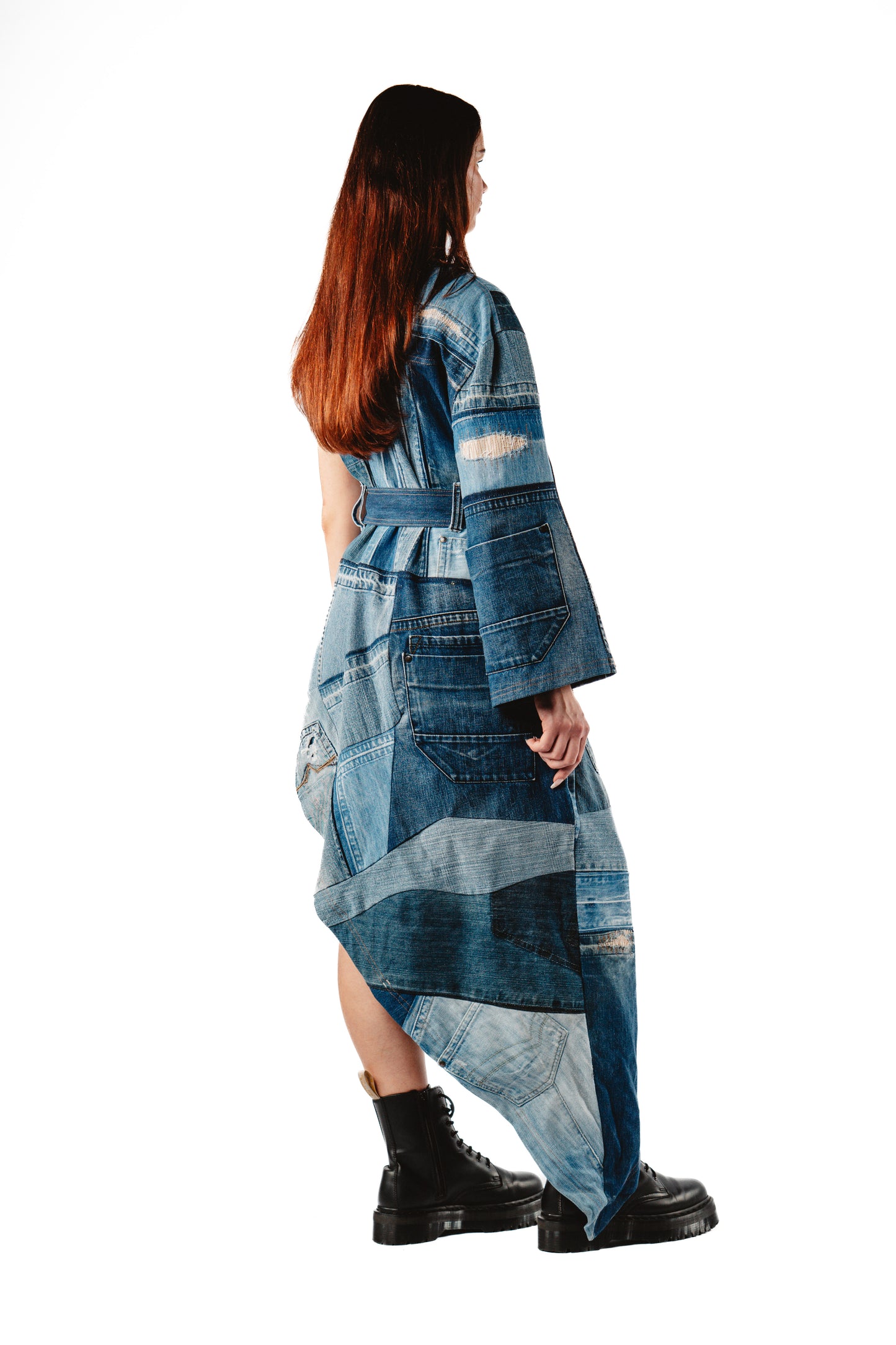 RECONSTRUCTED DENIM DRESS