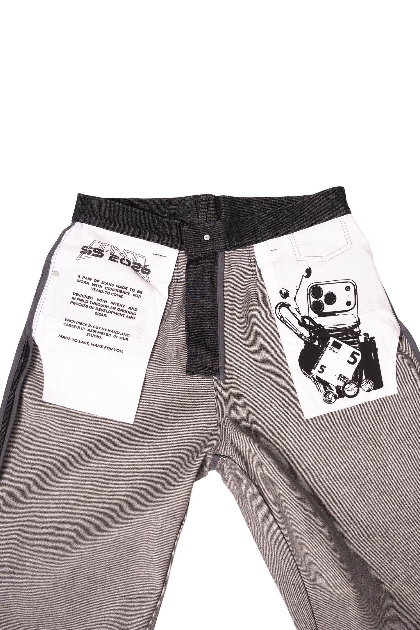 UNISEX FLARE GREY JEAN