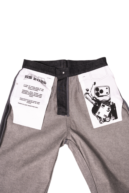 UNISEX FLARE GREY JEAN