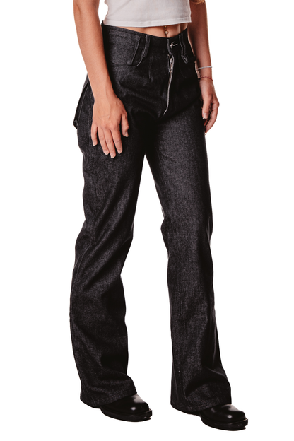 UNISEX FLARE GREY JEAN