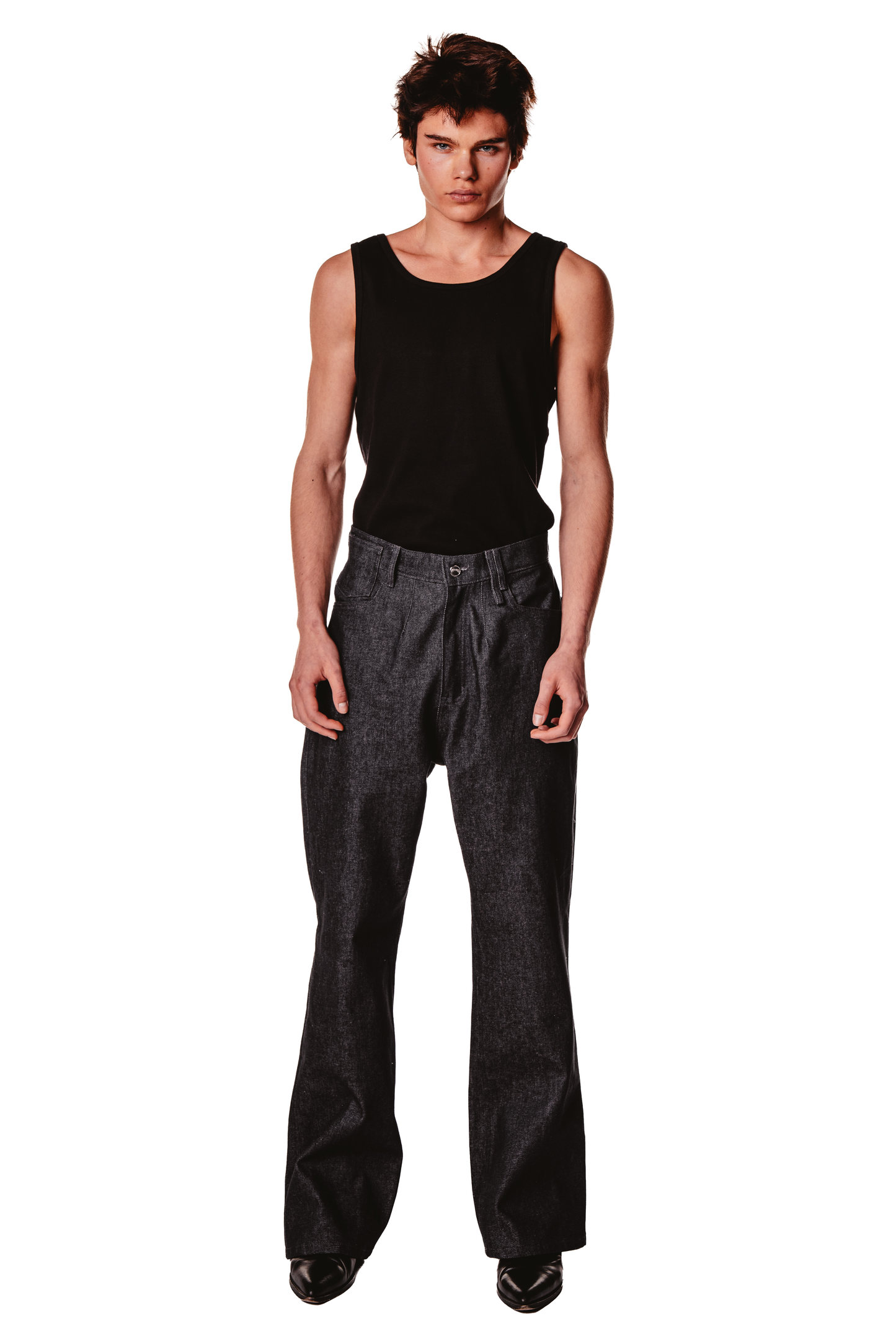 UNISEX FLARE GREY JEAN